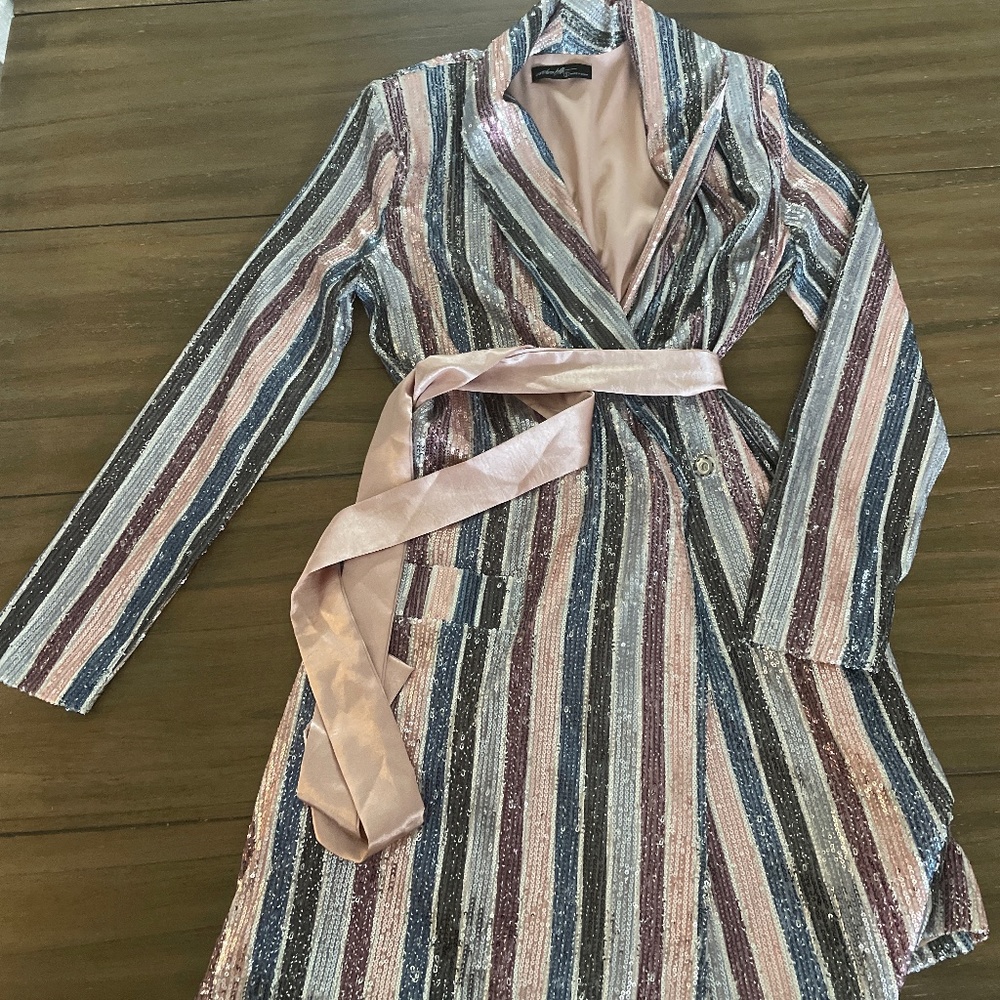 Sequin boyfriend blazer